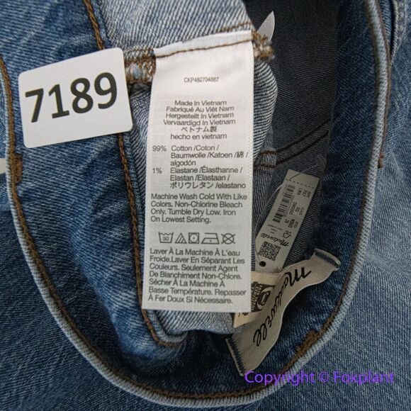 New! Madewell Emmett Wide-Leg Full Length Jean lakecourt, size 29 fits like 26 - Picture 14 of 15